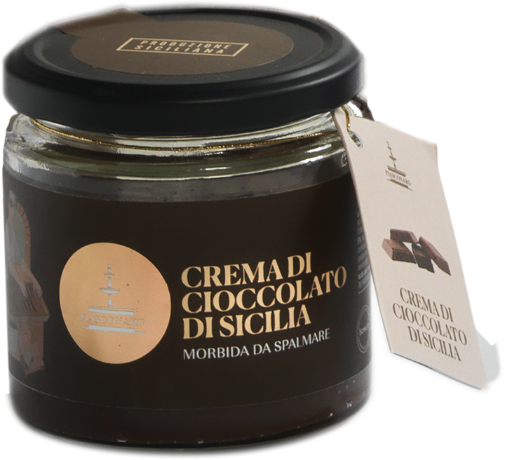 Nero Sublime – Glas sizilianische Schokoladencreme aus der Panettone-Geschenkpackung