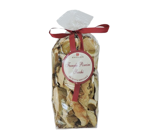 Getrocknete Steinpilze von Brezzo, Verpackung mit Schleife
