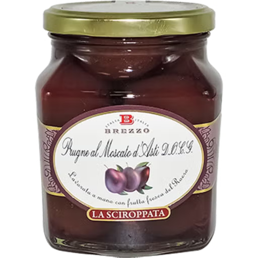 Pflaumen in Moscato-d’Asti-Sirup D.O.C.G.; 600 g