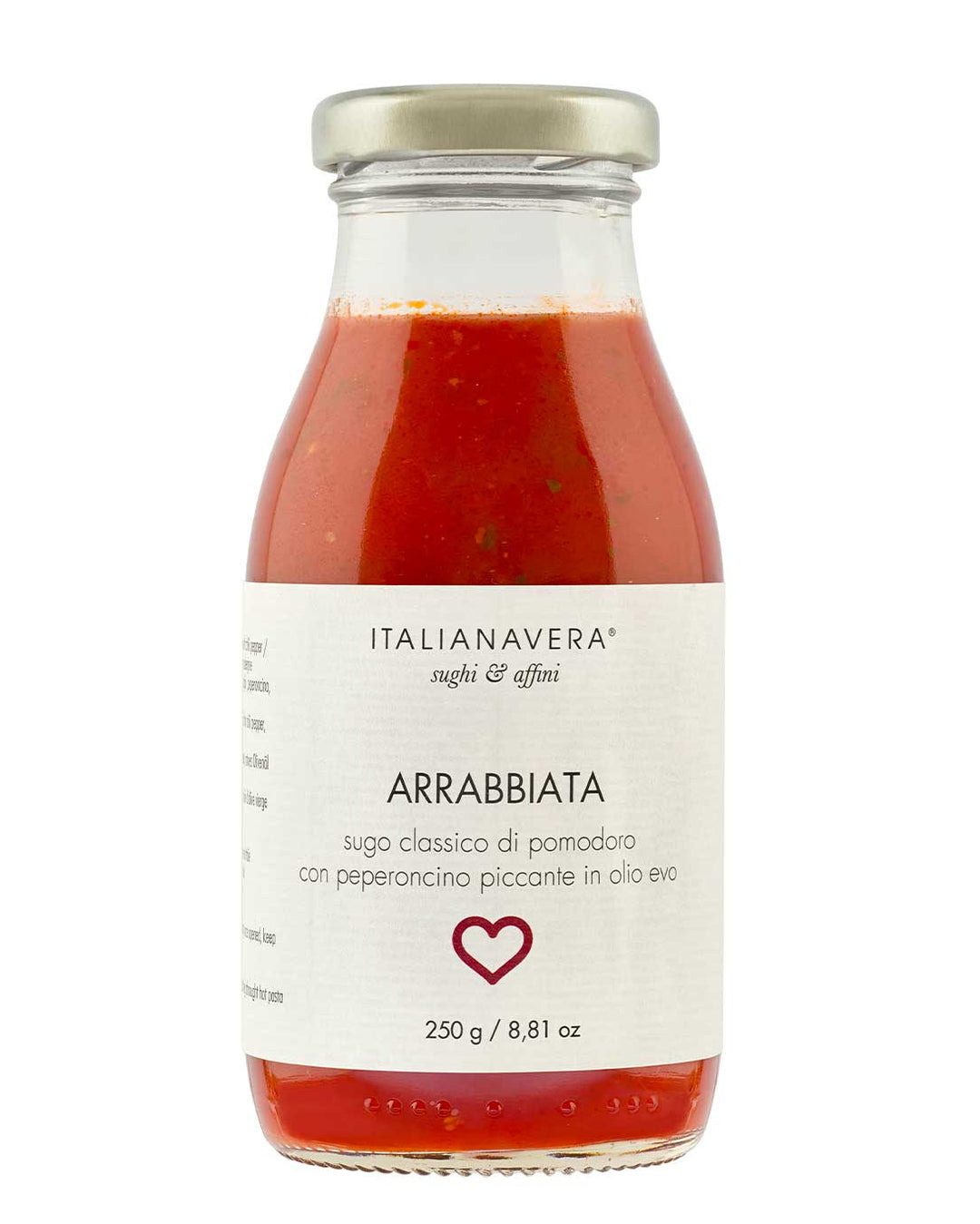 ARRABBIATA – Scharfe Tomatensauce mit Peperoncino von Italianavera, 250 g