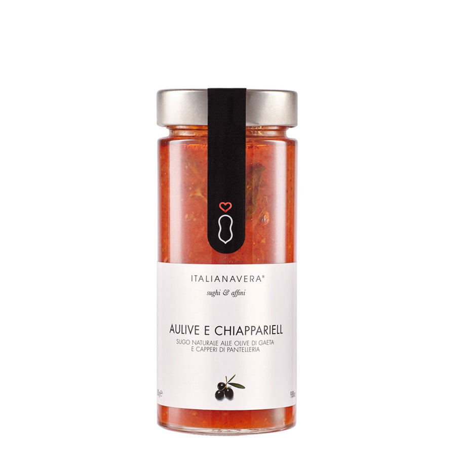 Aulive e Chiapparell – Neapolitanischer Sugo mit Oliven aus Gaeta und Kapern aus Pantelleria von Italianavera, 280 g