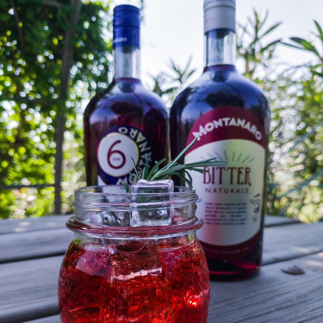 Aperitivo Italiano Cocktail mit Montanaro Bitter, Vermouth Bianco & Prosecco