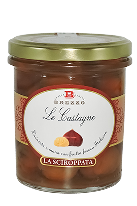 Castagne Sciroppate – Piemontesische Kastanien in Sirup von Brezzo, 390 g