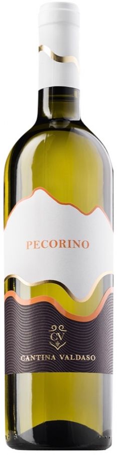 Strohgelber Pecorino DOC Weißwein von Cantina Valdaso aus der Region Marken.