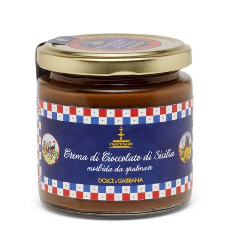 Crema al Cioccolato di Sicilia – sizilianische Schokoladencreme 200 g im Dolce&Gabbana-Glas