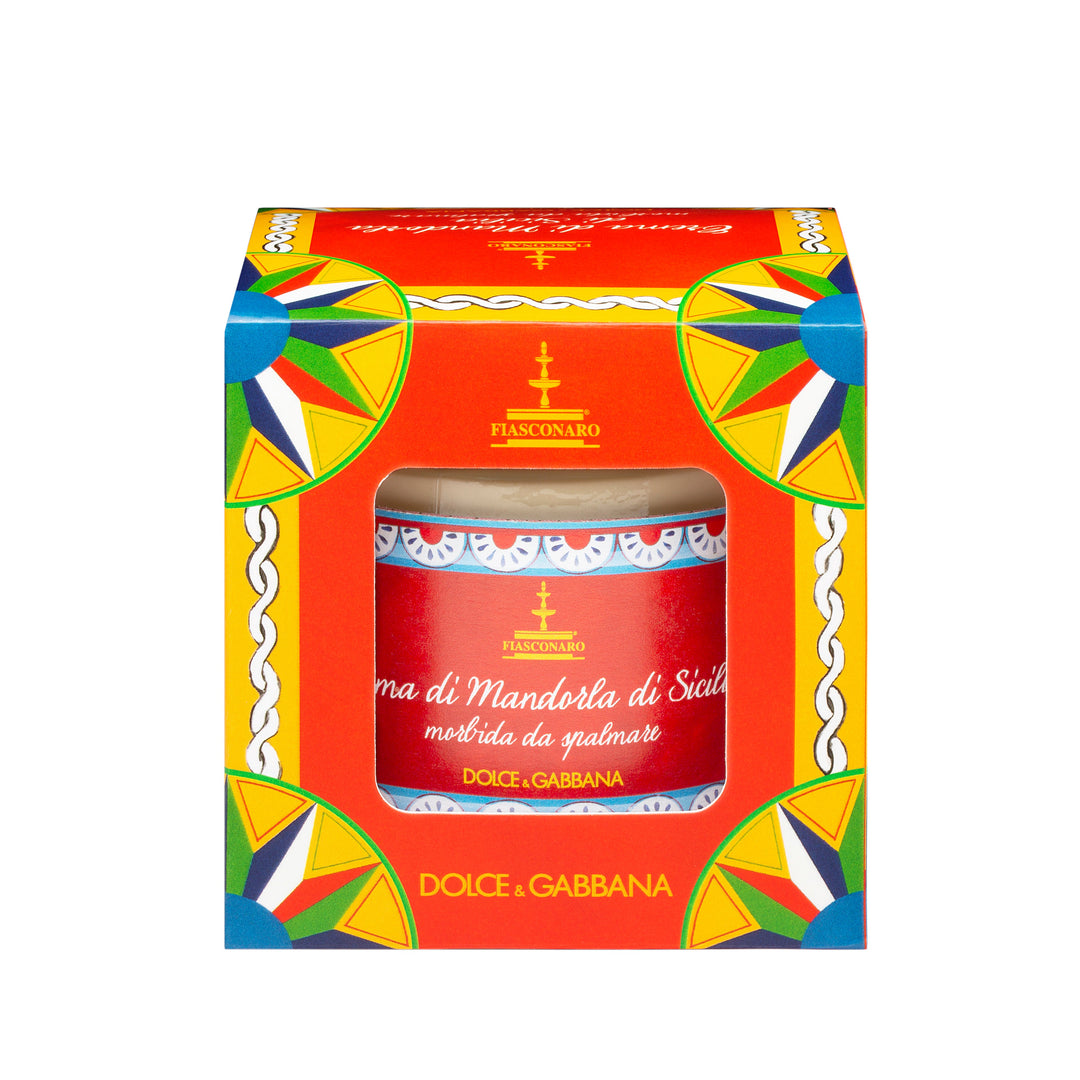 Exklusive Mandelcreme von Fiasconaro x Dolce&Gabbana in luxuriöser Designer-Verpackung.