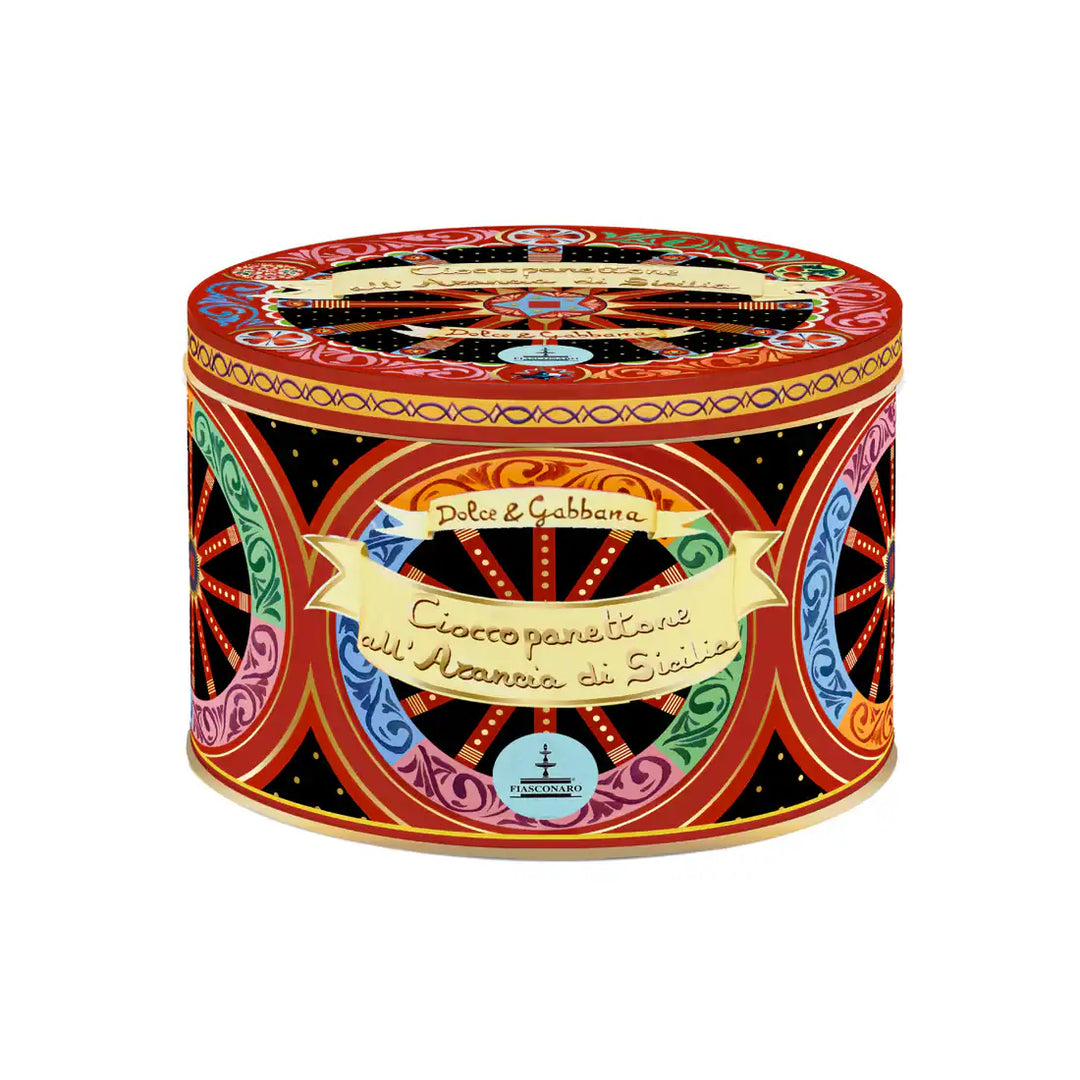 Il Cioccopanettone all’Arancia di Sicilia – Dolce&Gabbana Sammlerdose mit Kakao-Panettone mit Orangen und Schokotropfen