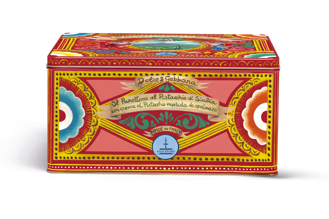 Il Panettone al Pistacchio di Sicilia – Dolce&Gabbana Sammlerdose mit Pistazien-Panettone und Glas Pistaziencreme