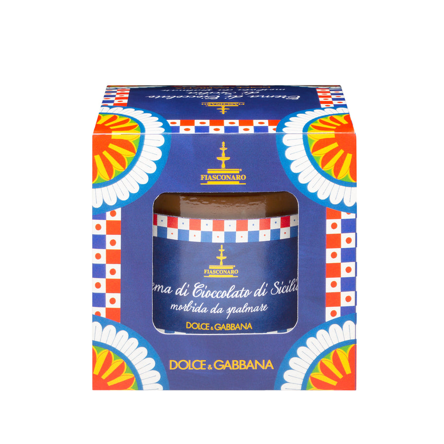Crema al Cioccolato di Sicilia – sizilianische Schokoladencreme 200 g im Dolce&Gabbana-Glas