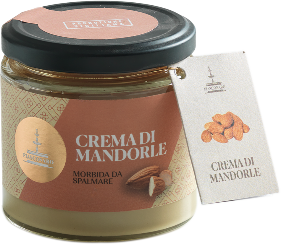 Crema di Mandorle Fiasconaro – 31% sizilianische Mandeln, 180 g Glas