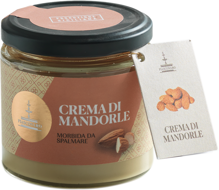 Crema di Mandorle Fiasconaro – 31% sizilianische Mandeln, 180 g Glas