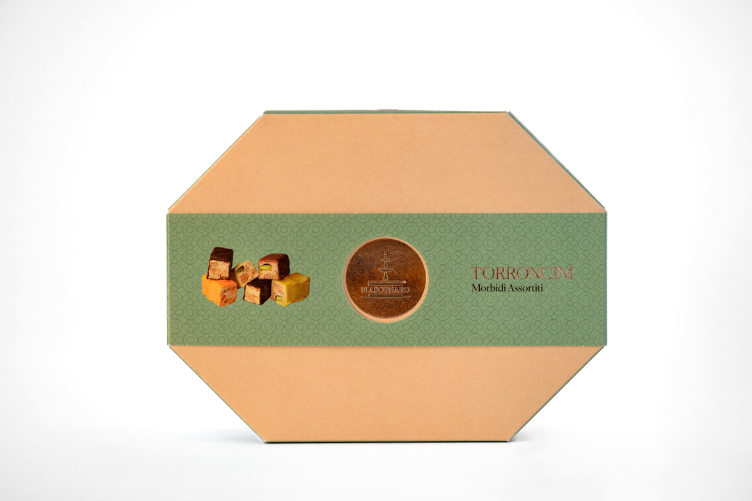 Weicher Nougat aus Sizilien – Torroncini Assortiti mit Mandeln und Honig, Fiasconaro Castelbuono