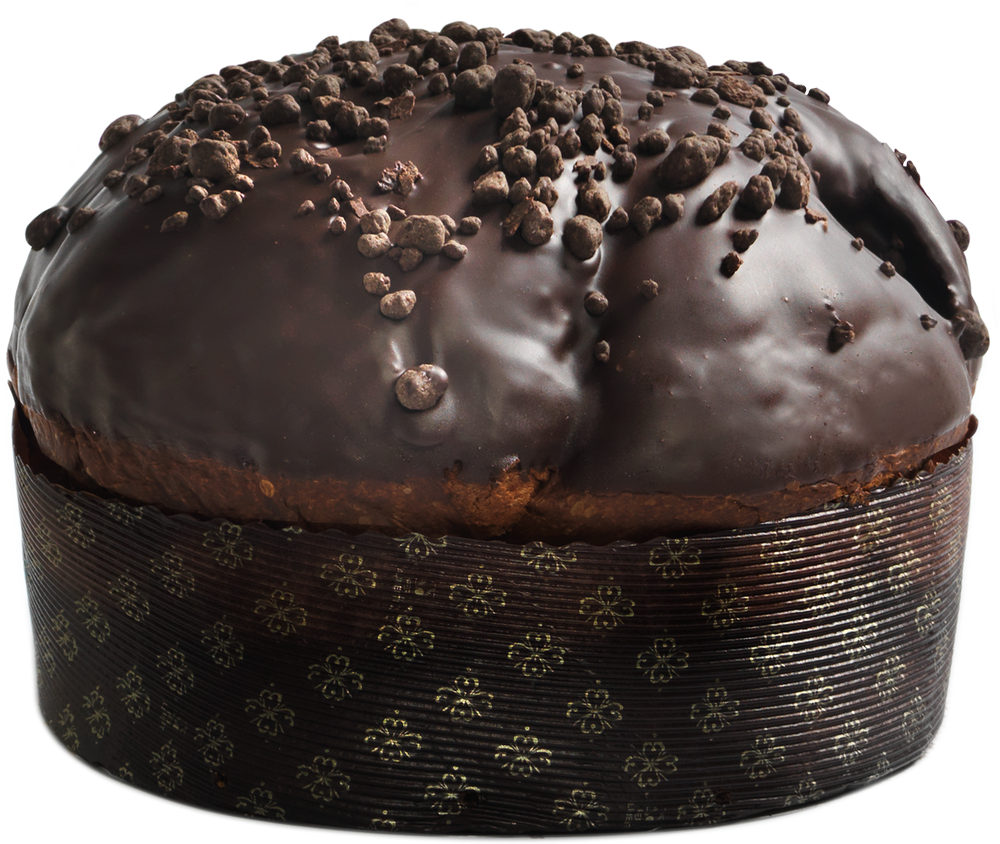 Nero Sublime – sizilianischer Panettone mit Schokolade, Walderdbeer-Konfitüre und Zartbitterglasur