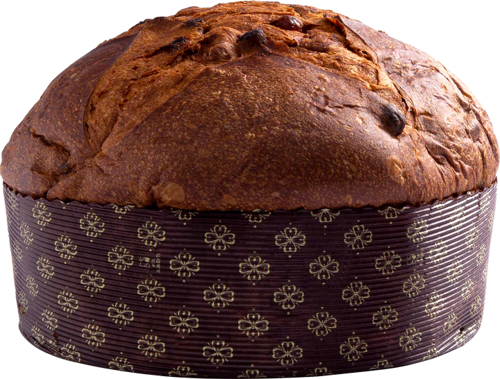 Klassischer Fiasconaro Panettone Tradizionale mit Rosinen und kandierten Orangen, handverpackt aus Sizilien.