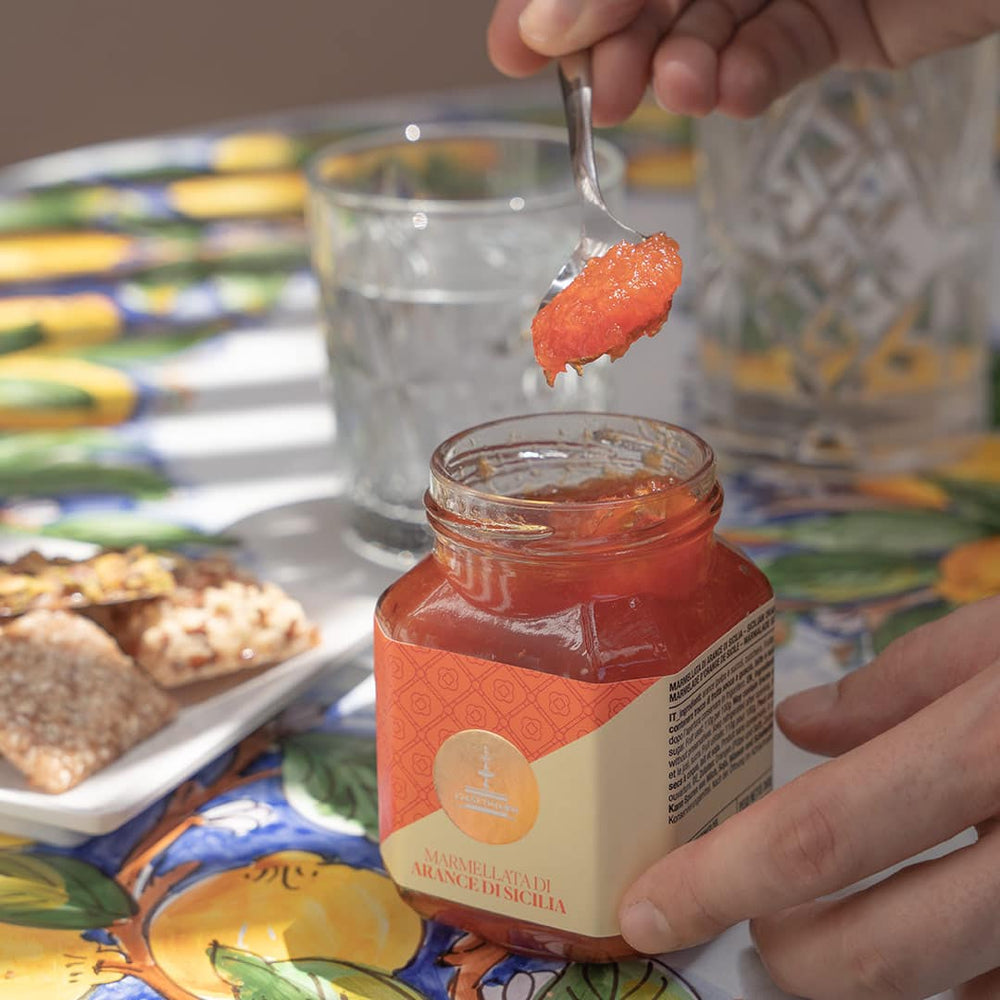 Fiasconaro Blutorangenmarmelade – 360 g Glas mit sizilianischen Arance Rosse, ohne Konservierungsstoffe