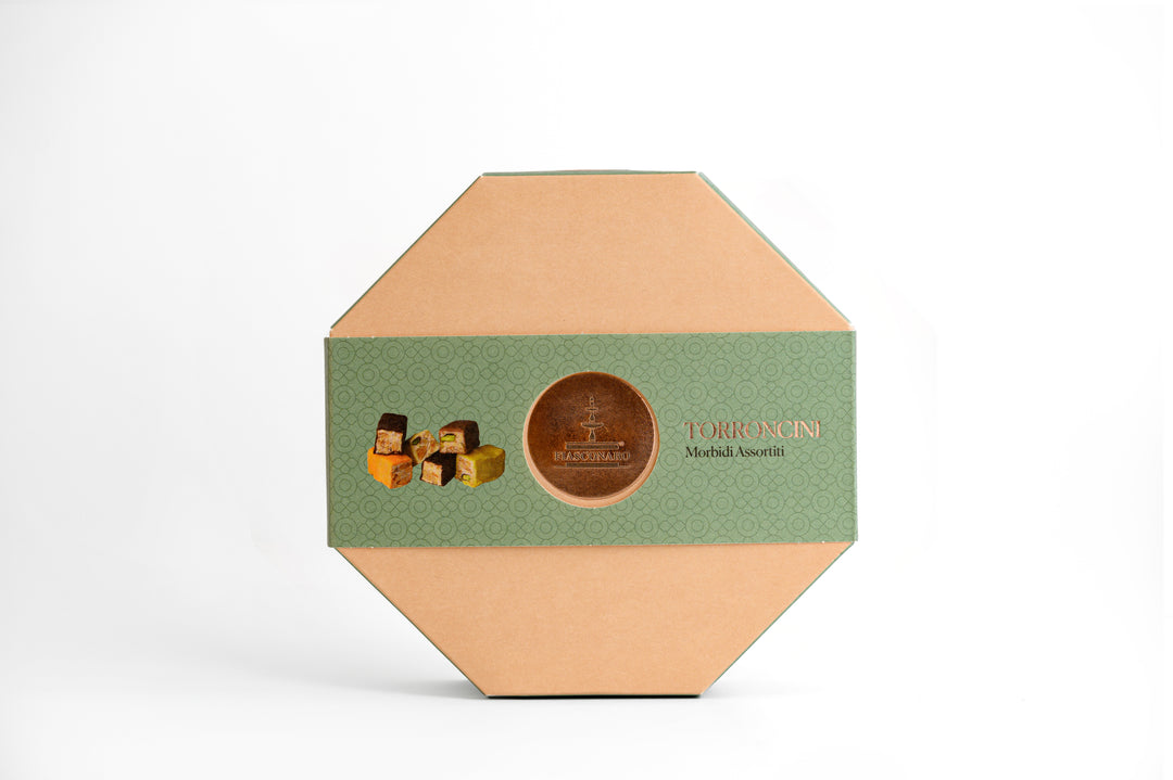 Torroncini Morbidi Assortiti – sizilianischer Nougat-Mix mit 6 Schokoladensorten, Fiasconaro