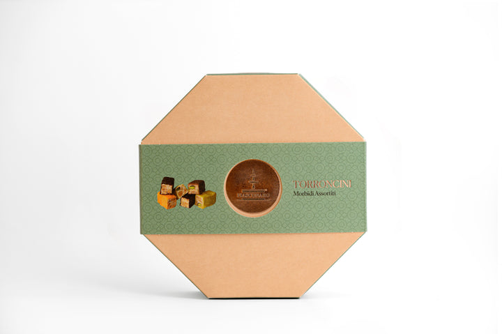 Torroncini Morbidi Assortiti – sizilianischer Nougat-Mix mit 6 Schokoladensorten, Fiasconaro