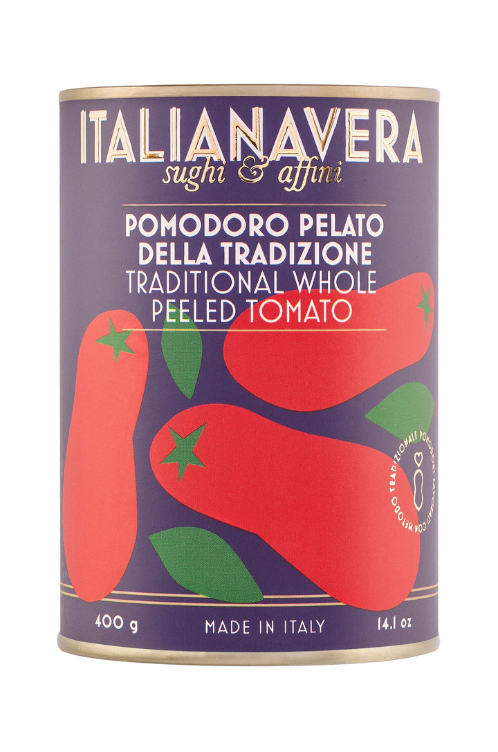 Pelati Classici – Geschälte Langtomaten in Tomatensaft von Italianavera, 400 g