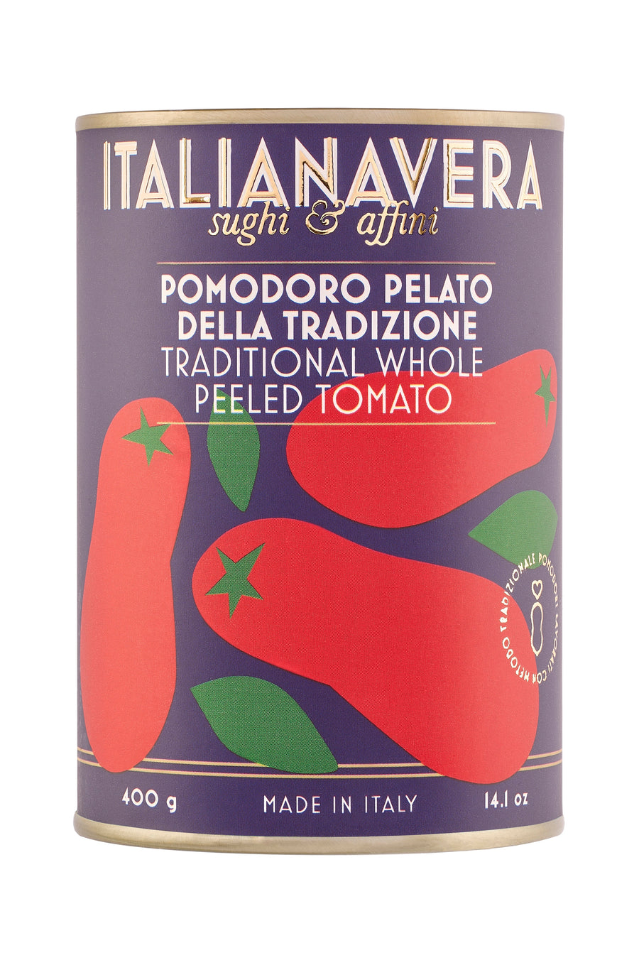 Pelati Classici – Geschälte Langtomaten in Tomatensaft von Italianavera, 400 g