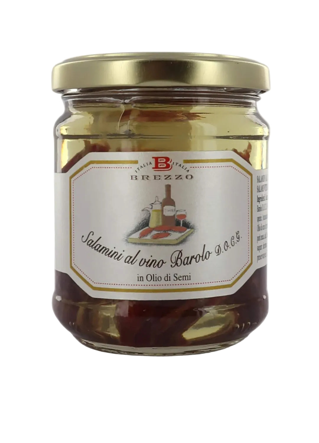 Salami mit Rotwein „Barolo“ in Öl