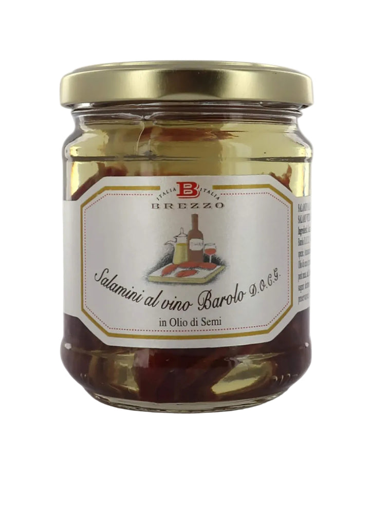 Salami mit Rotwein „Barolo“ in Öl