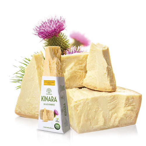 Gran Kinara Detailansicht – Gereifter Hartkäse mit Kardendistel-Lab von Fattorie Fiandino, 250 g