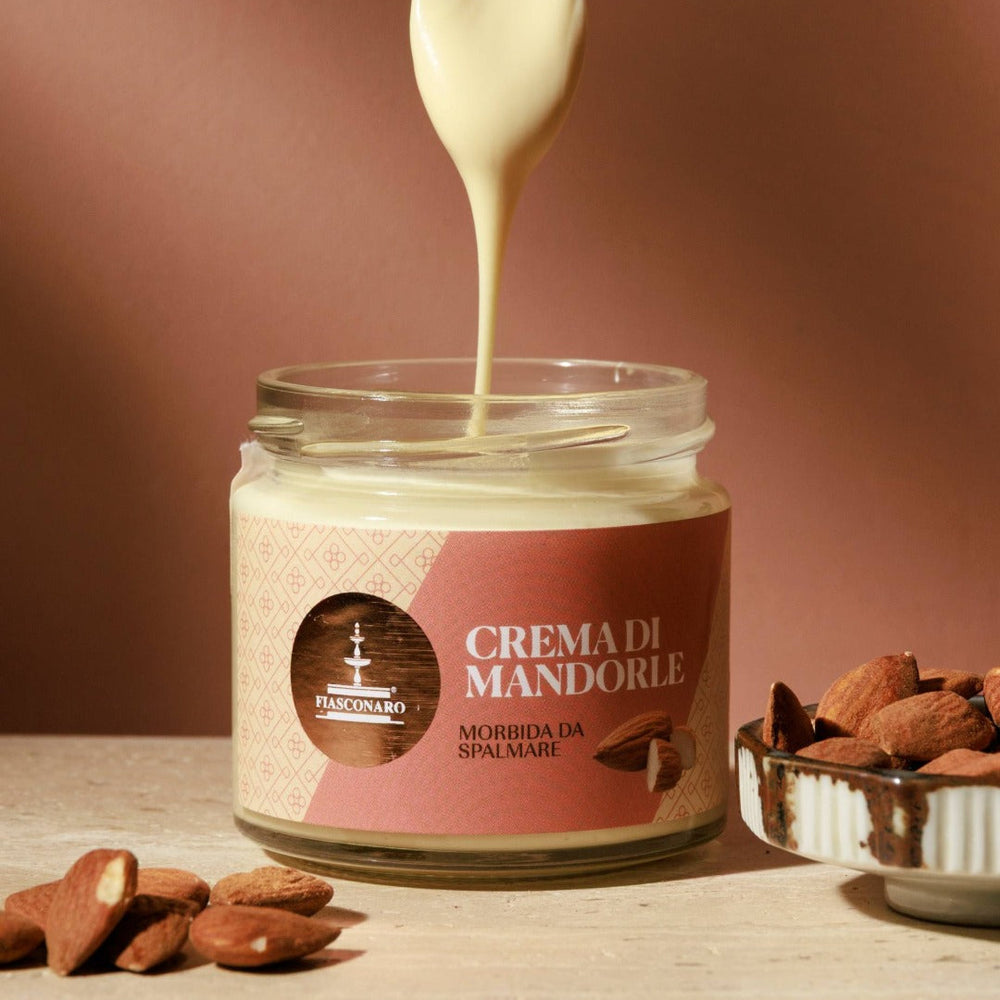 Fiasconaro Mandelaufstrich auf Brioche – handwerkliche Creme aus Castelbuono, Sizilien