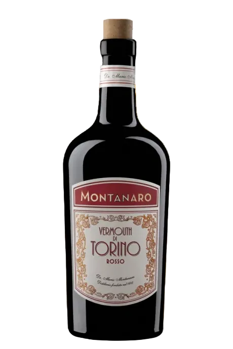 Montanaro Vermouth Rosso di Torino – Flasche mit Marsala Fine, Rhabarber und Bitterorange, piemontesischer Rotwermut