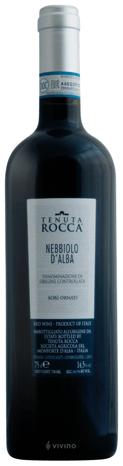 Nebbiolo d'Alba DOC – Biologischer Rotwein aus dem Piemont von Tenuta Rocca, 75 cl