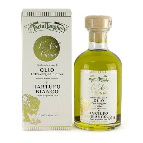 Olio al Tartufo Bianco – Olivenöl extra mit Weißem Trüffel von Tartuflanghe, 100 ml