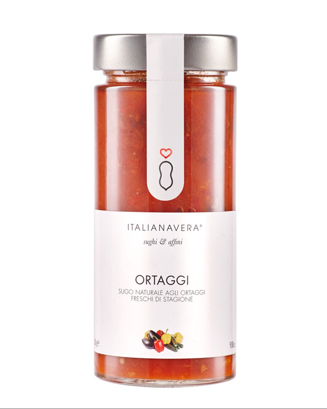 ORTAGGI – Italienischer Gemüsesugo mit Paprika, Zucchini & Auberginen von Italianavera, 280 g