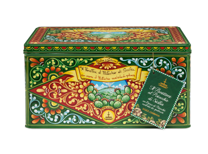Il Panettone al Pistacchio di Sicilia – Dolce&Gabbana Sammlerdose mit Pistazien-Panettone und Glas Pistaziencreme