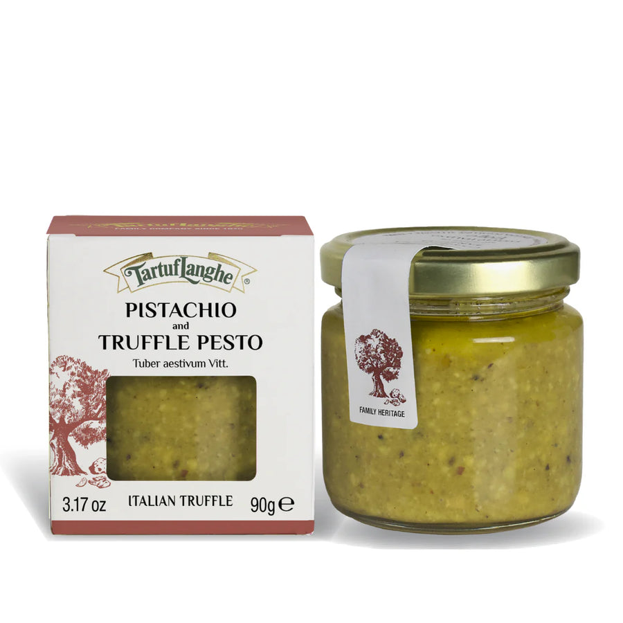 Pesto di Pistacchio e Tartufo von Tartuflanghe – cremiges Pistazien-Trüffelpesto mit Sommertrüffel, 90 g