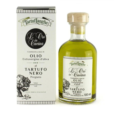 Olio al Tartufo Nero – Olivenöl extra mit Schwarzem Trüffel von Tartuflanghe, 100 ml