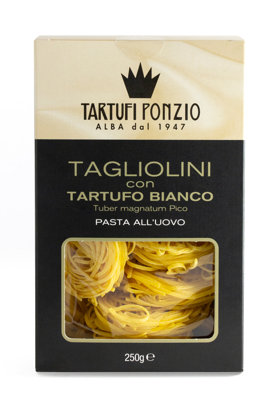 Tagliolini al Tartufo Bianco – Piemontesische Eiernudeln mit Weißem Trüffel von Ponzio, 250 g